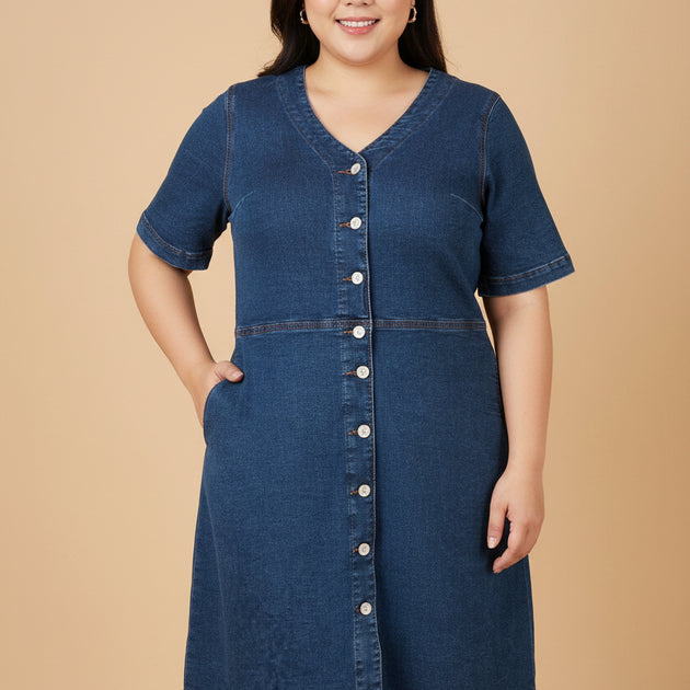 PlusSize Jeans Dress