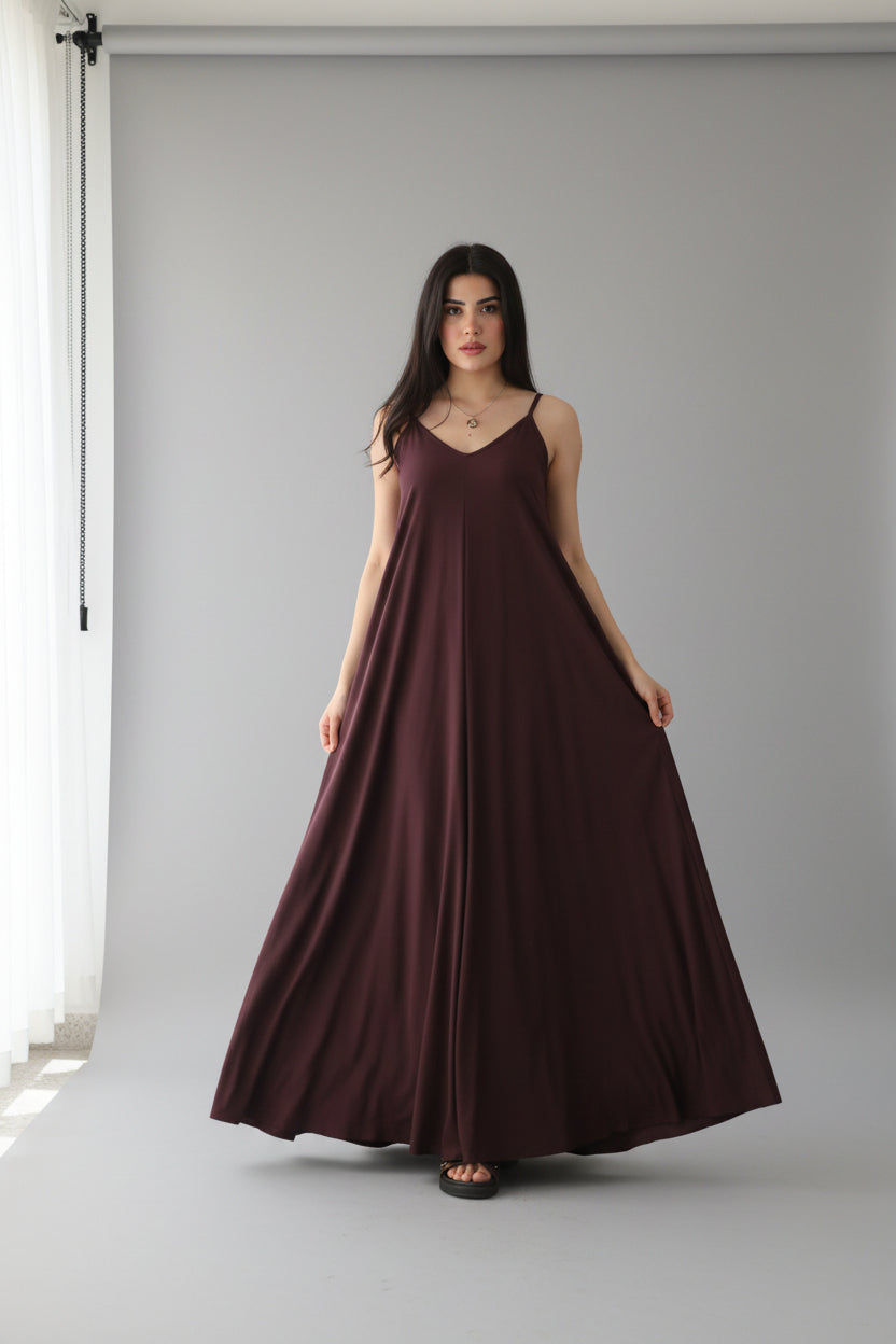 Wide Brown Dress