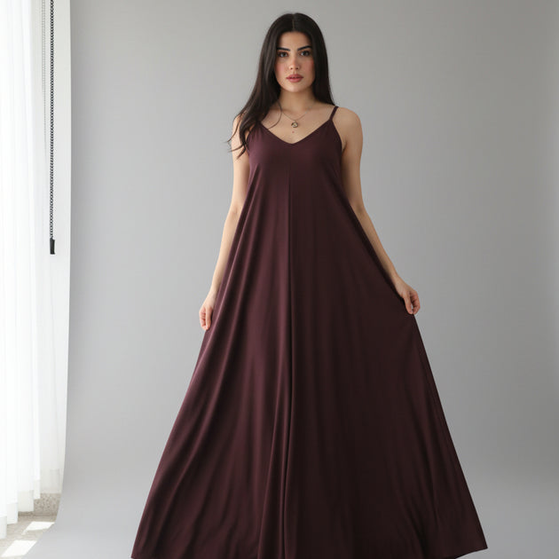 Wide Brown Dress