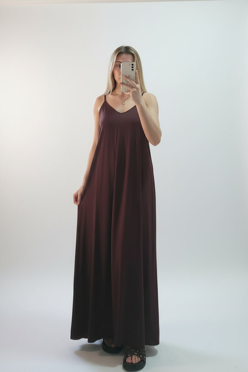 Wide Brown Dress