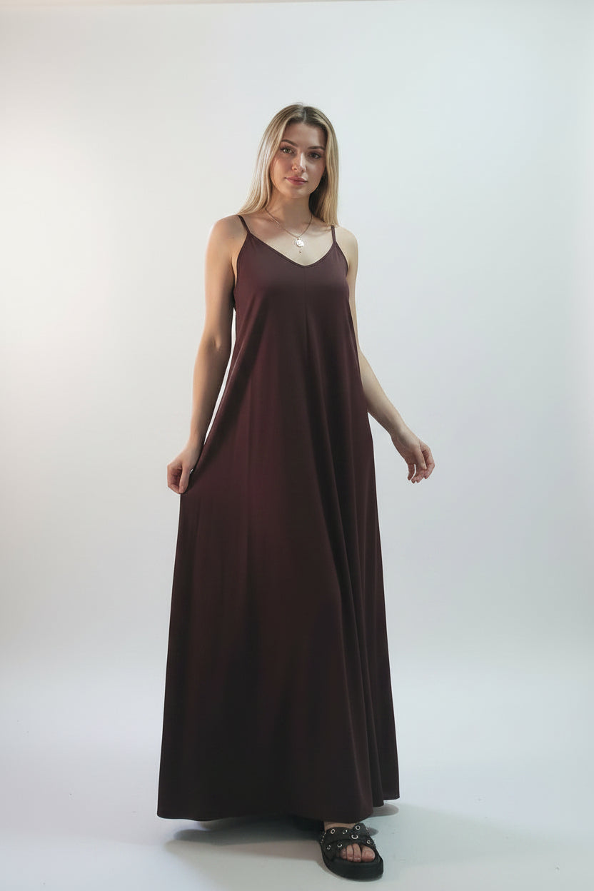 Wide Brown Dress