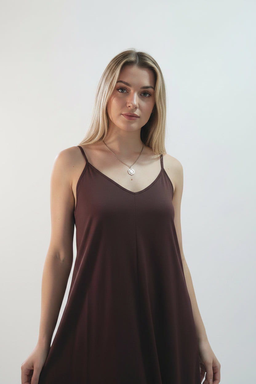 Wide Brown Dress