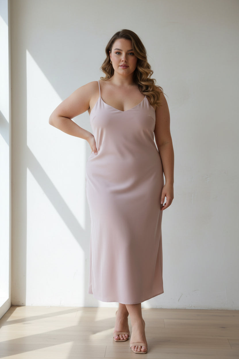 PlusSize Baby Pink Dress