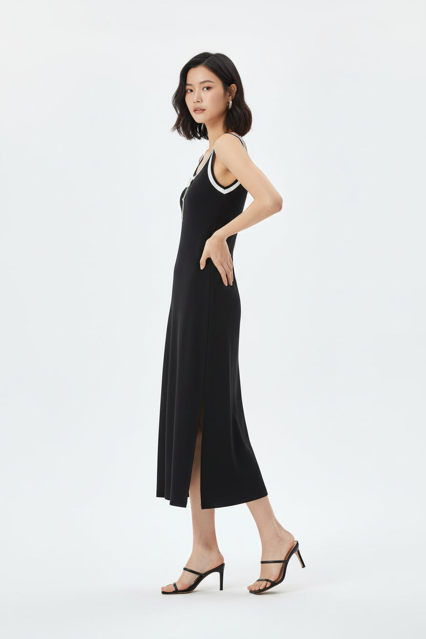 Casual Black & White Dress