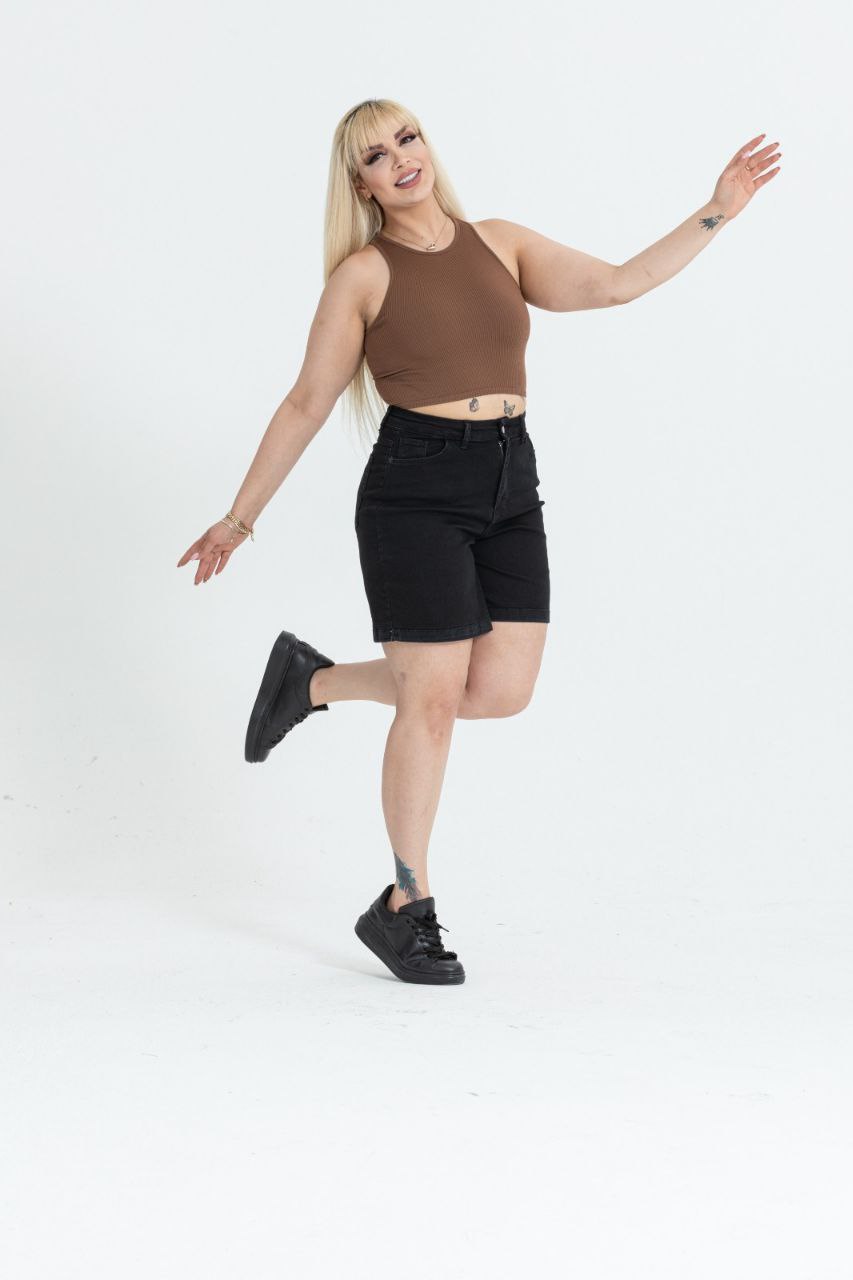 Plus Size Black Short