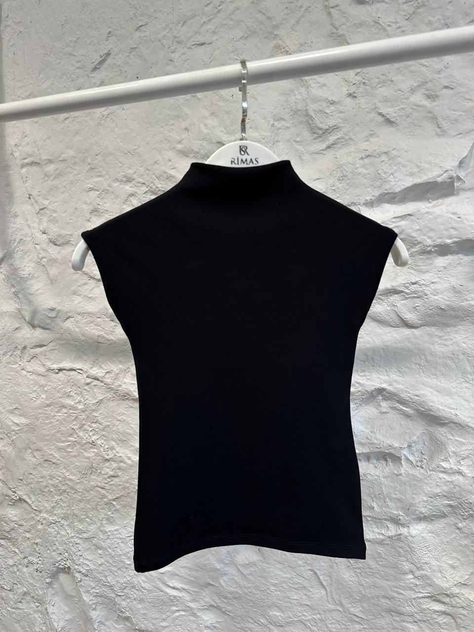 Sleeveless high neck top