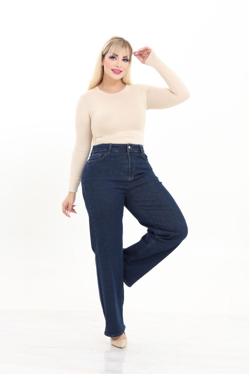 Plus Size Dark Blue Jeans