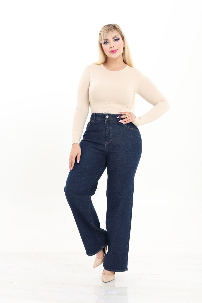 Plus Size Dark Blue Jeans