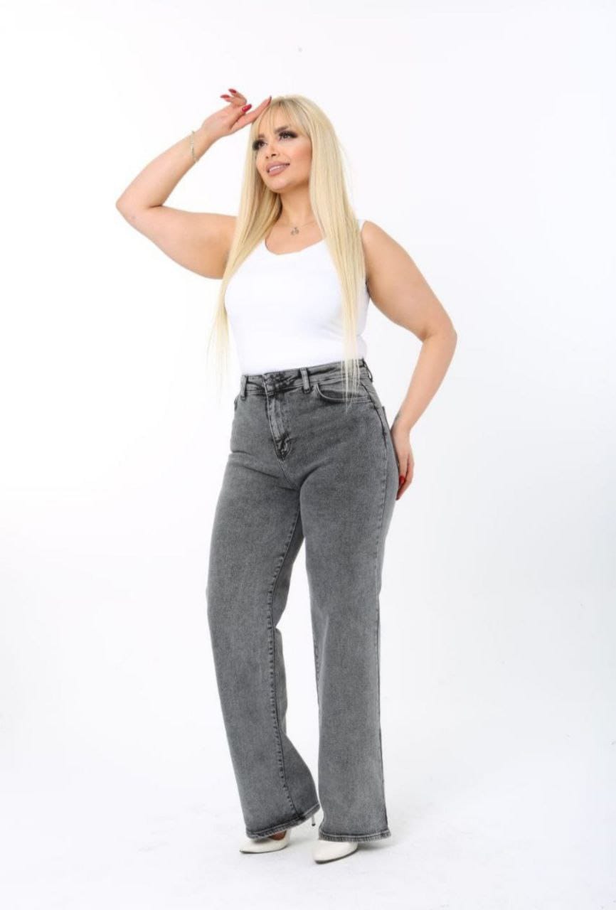 Plus Size Grey Jeans