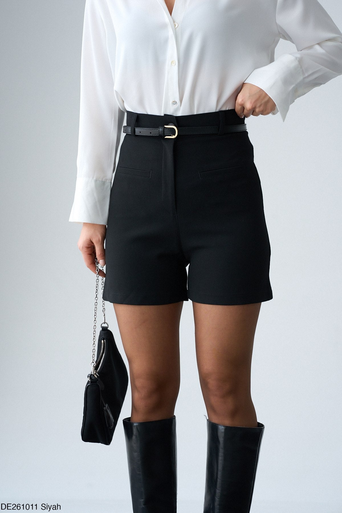 Black Short with belt