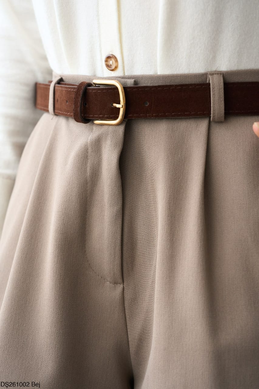 Beige Short with belt