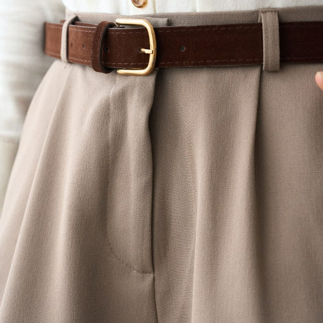 Beige Short with belt