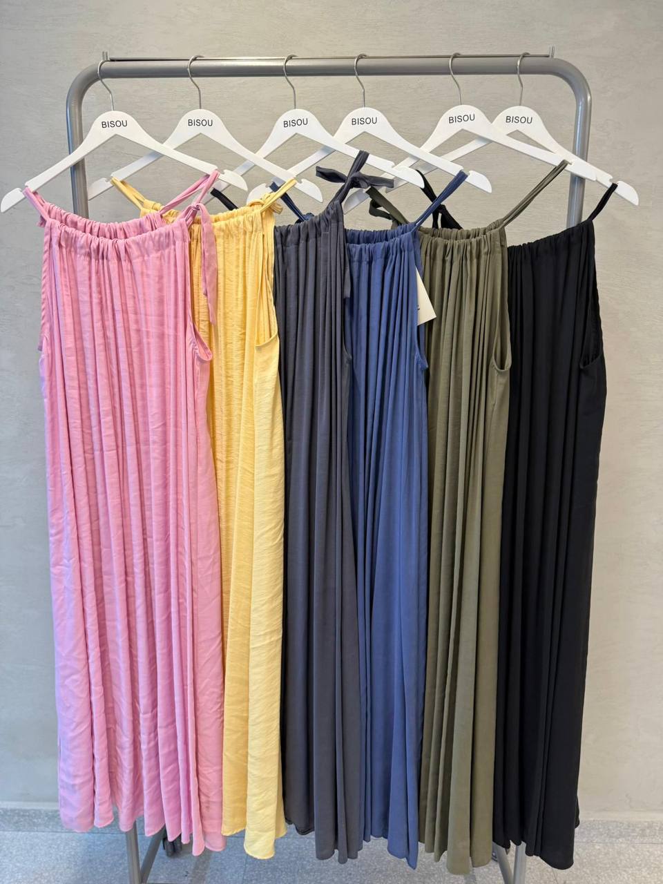 Long plisse dress