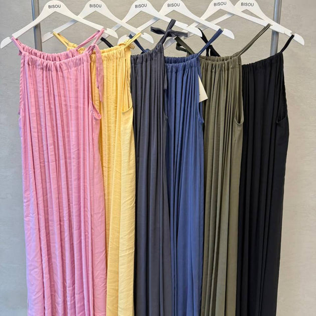 Long plisse dress