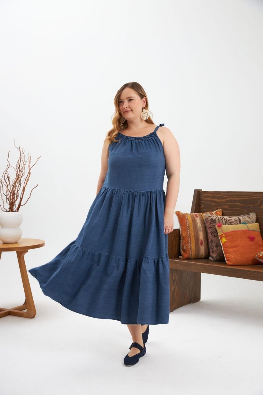Trendy Plus Size Jeans Dress