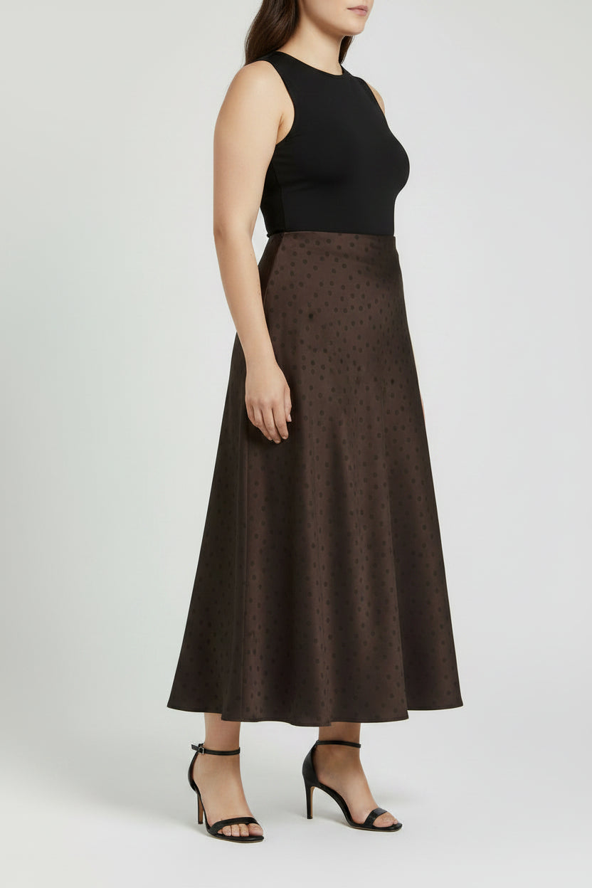 Satin Plus Size Skirt