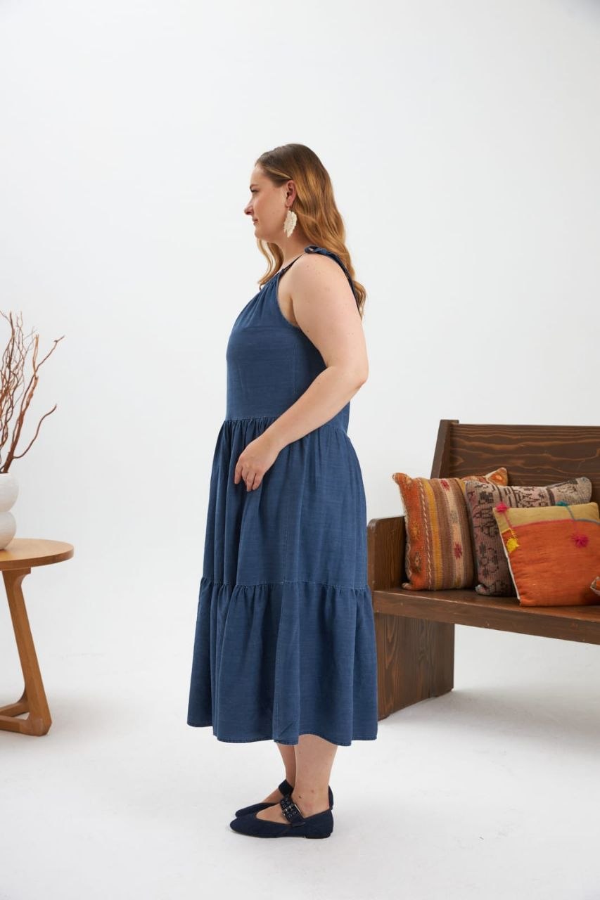 Trendy Plus Size Jeans Dress