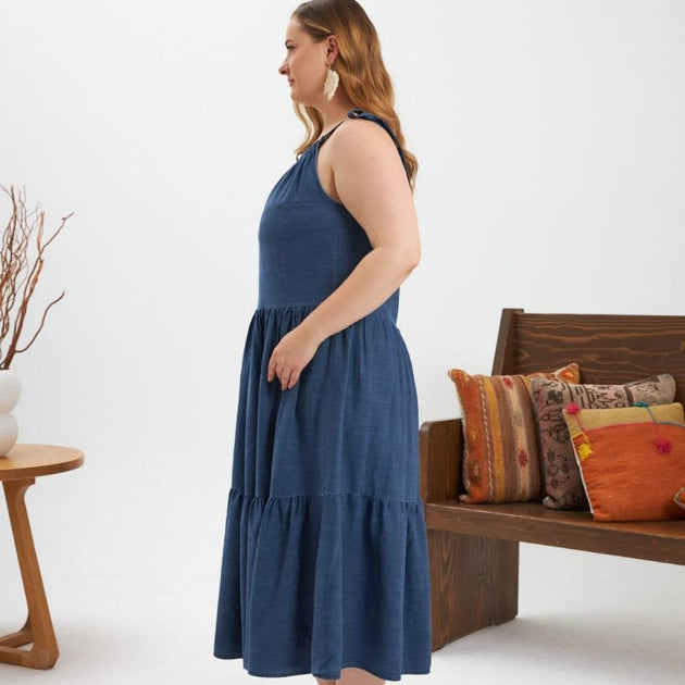 Trendy Plus Size Jeans Dress