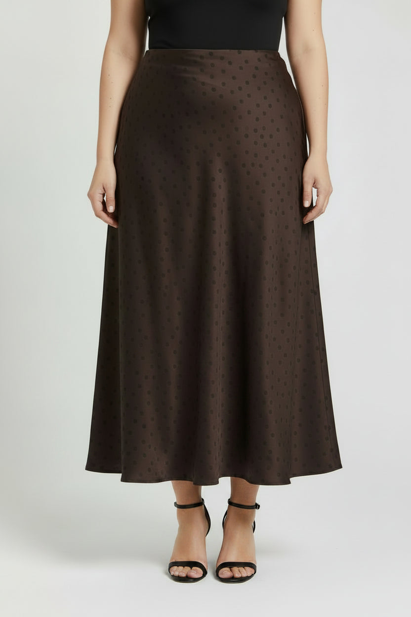 Satin Plus Size Skirt