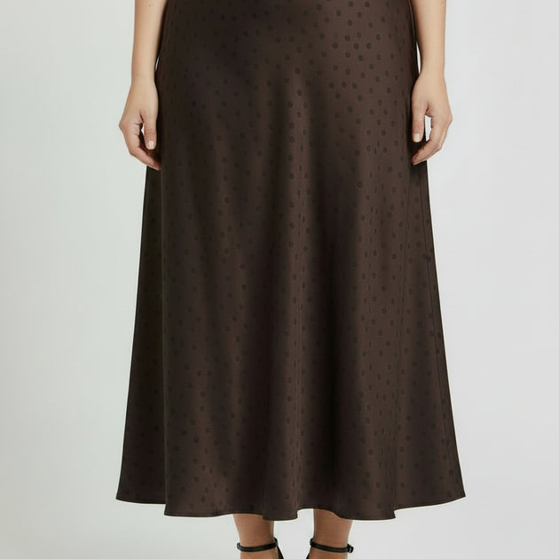 Satin Plus Size Skirt