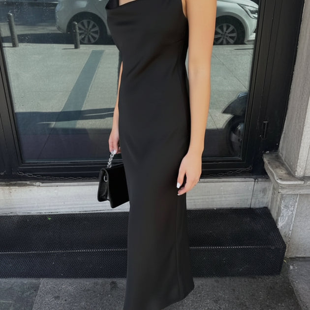 Black Satin Dress