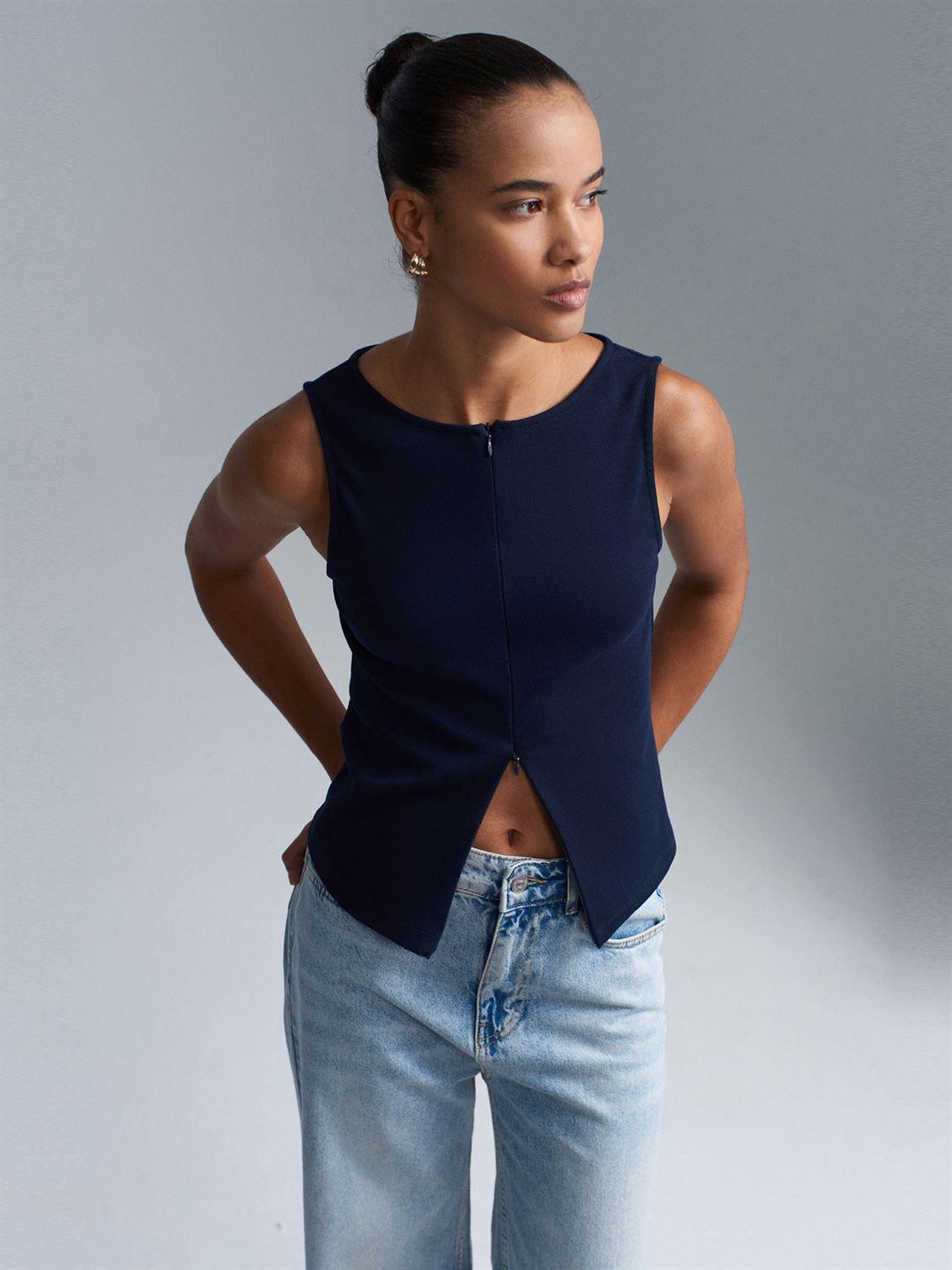 Double Zipper Top