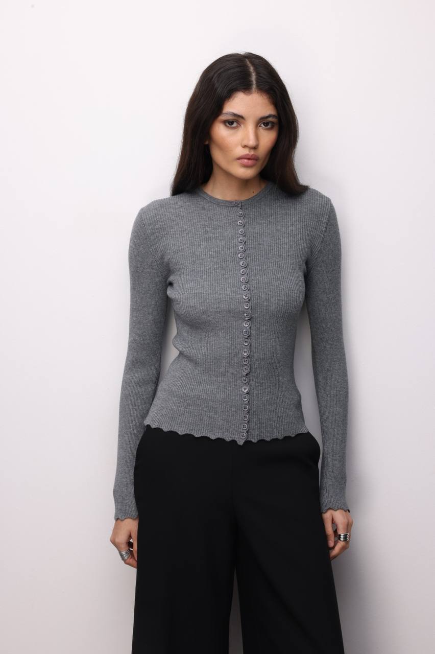 Buttomed Knit Top